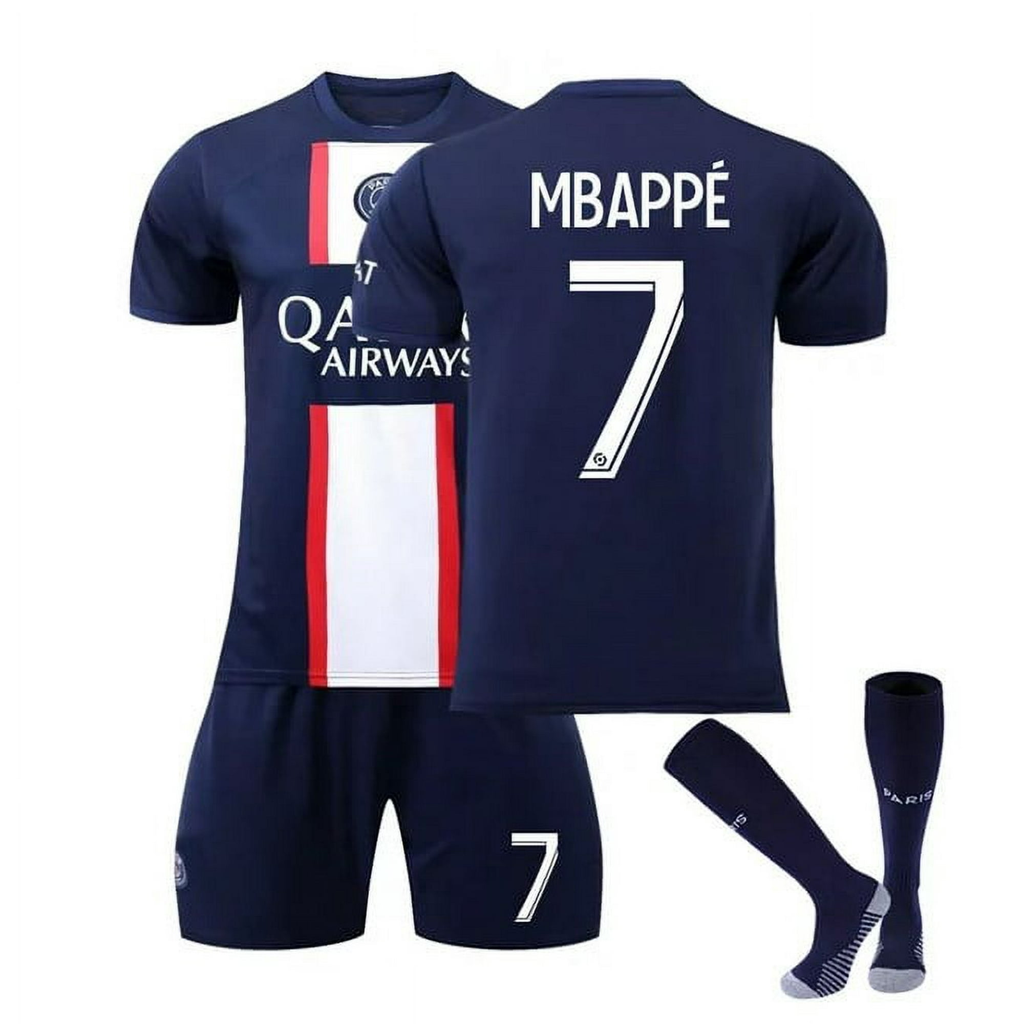 Mbapp 2022-2023 Paris Saint-Germain Soccer Jersey Activewear for Kids and Adults, Size: 16
