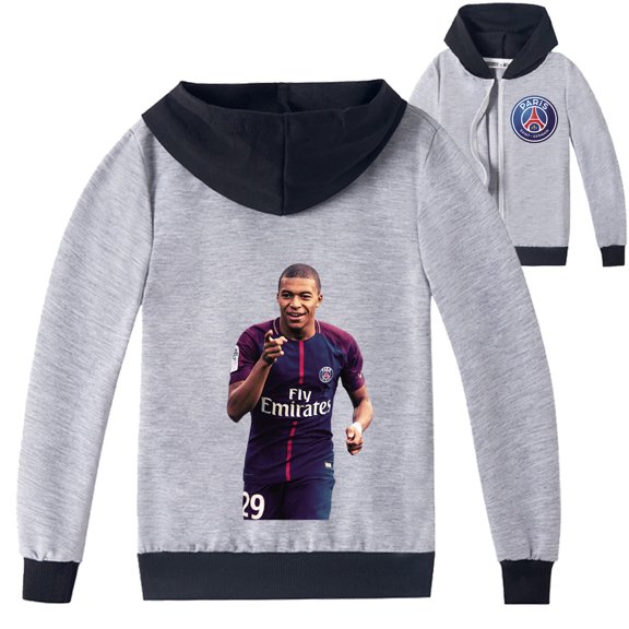 Mbappé Children's Zipper Outerwear Jacket Sweatshirt Boys Girls Fashion Jacket Hooded Clothings