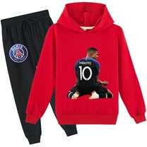 Mbappé Kids Pullover Hoodie and Sweatpants Long Sleeve Tops Hooded Sweatshirt Outfit Sets for Boys Girls