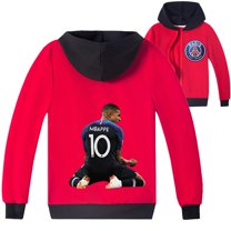 Mbappé Kids Zipper Outerwear Hooded Jacket Sweatshirt Boys Girls Hoodies Fashion Sport Jacket Tops