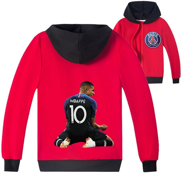 Mbappé Kids Zipper Outerwear Hooded Jacket Sweatshirt Boys Girls Hoodies Fashion Sport Jacket Tops