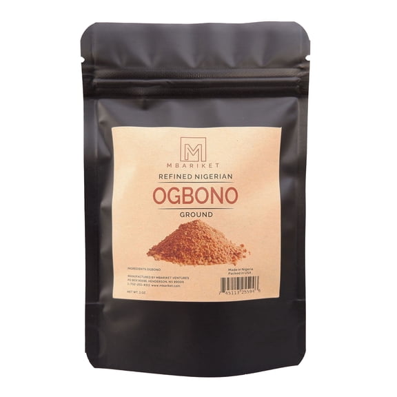 Mbariket Nigerian Ogbono Powder African Ground Mango Seeds (1 x 1 oz Pack)