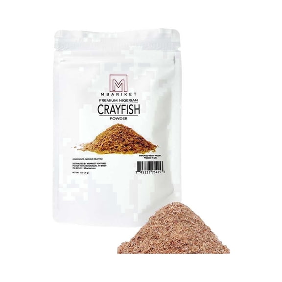 Mbariket Premium Crayfish Powder, Bold Umami Crawfish Seasoning, 1 oz