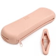 thumbnail image 1 of Mber Makeup Brush Bag, Zipper Makeup Brush Case, Silicone Makeup Brush Holder Travel Makeup Bag for Brushes, Travel Size Makeup Brush Pouch, Khaki, 1 of 5
