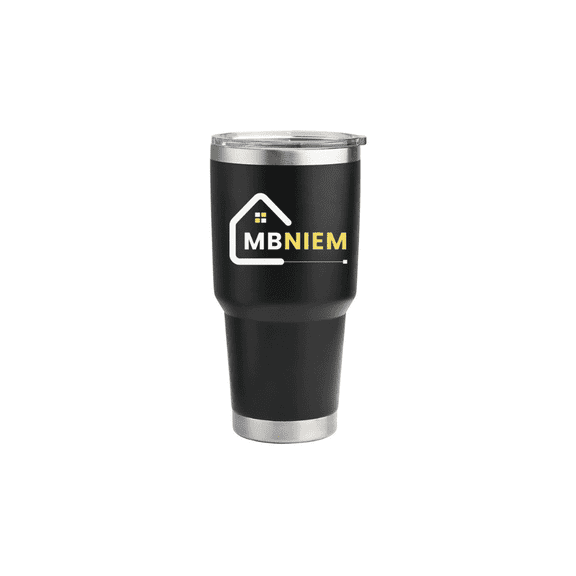 Mbniem Travel Mug Black 30oz Reusable Water Cup Double Walled Stainless Steel Insulated Vacuum Regular Coffee Tumbler Travel Mug with Lid