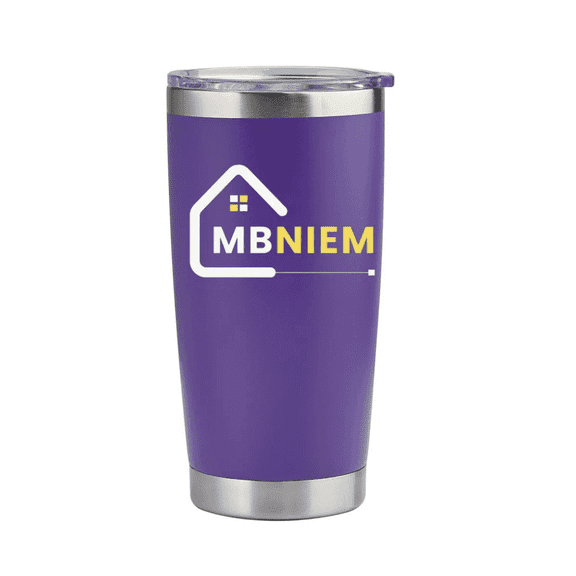 Mbniem Travel Mug Purple 20oz Reusable Water Cup Double Walled Stainless Steel Insulated Vacuum Regular Coffee Tumbler Travel Mug with Lid