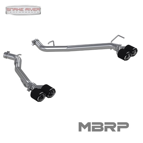 MBRP 2.5" Axle Back Quad Exhaust W 4" Carbon Tip For 20-25 Explorer Aviator 3.0L