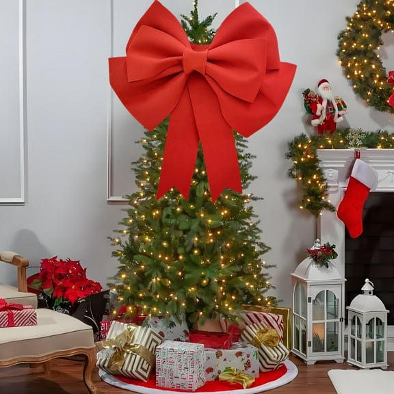 Mbvtdt Christmas Decorations,DIY Bowknot Material Kit for Tree or Party Decorations,EVA Christmas Prop Set for Holiday Scene