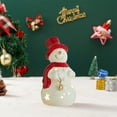 thumbnail image 1 of Mbvtdt Christmas Miniature Snowman Old Man Figurines, 2025 Ceramic Christmas Deer Snowman Luminous Scene Decoration, Holiday Tabletop Display, 1 of 6