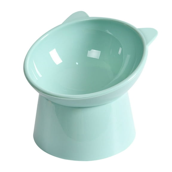 Mbvtdt Elevated cat bowls,Raised Cat Feeding Bowls with Stand,Cat Anti Vomit Food Bowl,Cat Bowls Elevated Tilted,Stress Free Cat Dog Feeder Dish,Anti Tip Pet Bowl for Water and Protecting Spine,Green