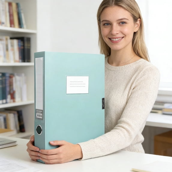 Mbvtdt File Box Foldable A4 Document Storage Box, Thick Polypropylene Organizer Box, Accordion Style Paper File Holder For Office School Use