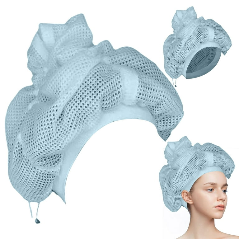 Net Plopping Cap For Drying Curly Hair, Net Plopping Bonnet