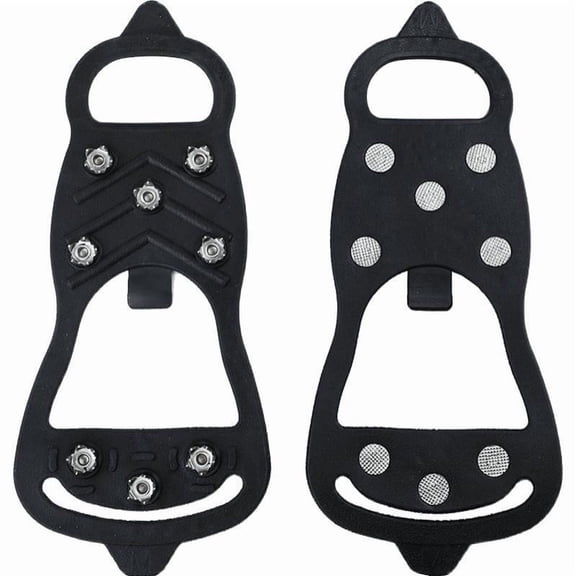 Mbvtdt Non Slip Gripper Spike Ice Traction with 5/8-Tooth,Cleats Walk Traction Cleat Durable Ice Snow Grips,for Shoes Boots Hiking Spikes Micro Shoe Spikes for Winter Hiking Climbing Ice