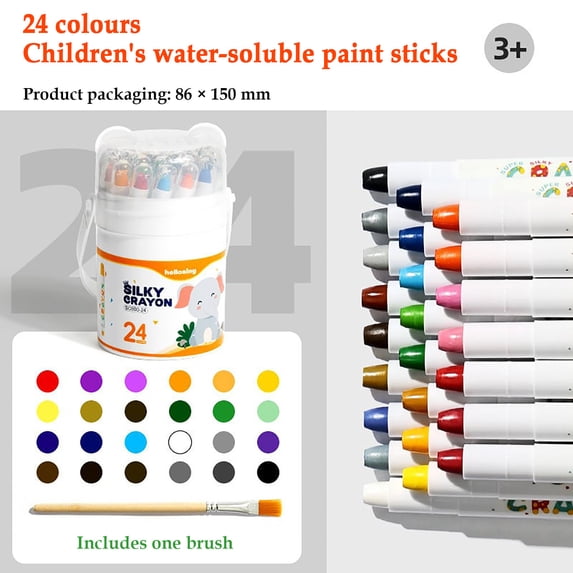 Mbvtdt Twist Crayons:The Ultimate Mess-Free Art Set for Kids,12/24/36/48 Color Rotary Washable Crayons,Super Quick Drying,Multicultural Pastel Gel Crayon,Ultra-Silky Easy-Grip Art Supplies