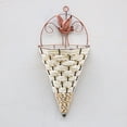 thumbnail image 1 of Mbvtdt Wall Hanging Planter Basket,Rustic Metal Iron Hanging Planters,Rattan Wall Hanging Flower Pot Basket,12x6" Cone Shaped Woven Hanging Flower Pot,for Home Garden Fence Balcony Decor, 1 of 8