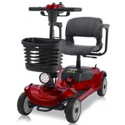Mbxcooter 15 Miles 4-Wheel Mobility Scooter for Adults/Seniors, Foldable Compact Elderly Scooter with Removable Basket, Cup Holder, 350W Powered Electric Wheelchair Device w/360WH Battery