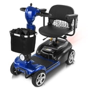Mbxcooter 15/30 Miles Mobility Scooter,4-Wheel Mobility Scooter for Adults,Seniors,350W Electric Powered Wheelchair Device,Compact Duty Mobile for Travel with Dual Baskets, Rotating Seat