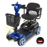 Mbxcooter 15/30 Miles Mobility Scooter,4-Wheel Mobility Scooter for Adults,Seniors,350W Electric Powered Wheelchair Device,Compact Duty Mobile for Travel with Dual Baskets, Rotating Seat