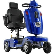 Mbxcooter Long Range Heavy Duty Mobility Scooter for Adults & Seniors, 500W & 400LBS Capacity Electric Powered Chair，All Terrain Fast Mobility Scooter for Travel w/Absorber & 10" Tires