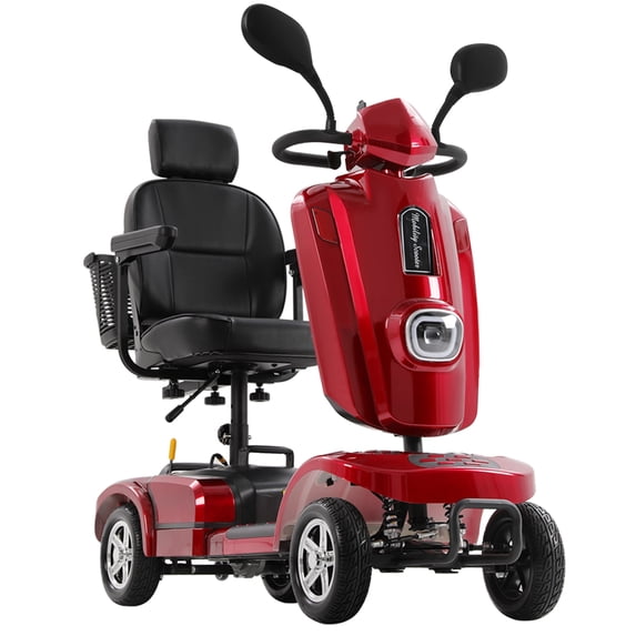 Mbxcooter Long Range Heavy Duty Mobility Scooter for Adults & Seniors, 500W & 400LBS Capacity Electric Powered Chair,All Terrain Fast Mobility Scooter for Travel w/Absorber & 10" Tires