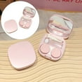 thumbnail image 1 of Mbxmh Contact Lens Storage Box Pink,Case with Handmade Cute Contact Case with Tweezers Remover Tool Solution Bottle for Travel Outdoor Home Dormitory and Daily Use, 1 of 5