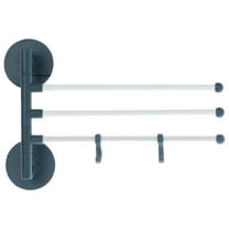 Mbxmh Rotatable 360° Rotating Towel Rack Dark Blue,Without Drilling Bathroom and Toilet Storage Rack,Multi Pole Wall Mounted Stainless Rotating Household Multi Functional Storagetowel Rack