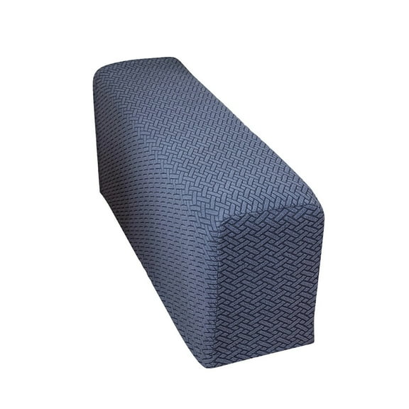 Mbxmh Sofa Armrest Fabric Cover Gray A,Simple Solid Color Checkered Elastic Sofa Armrest Thickened Anti Dirty Home Fabric Protectors for Recliners Sofas Chairs,Couch Furniture Protect