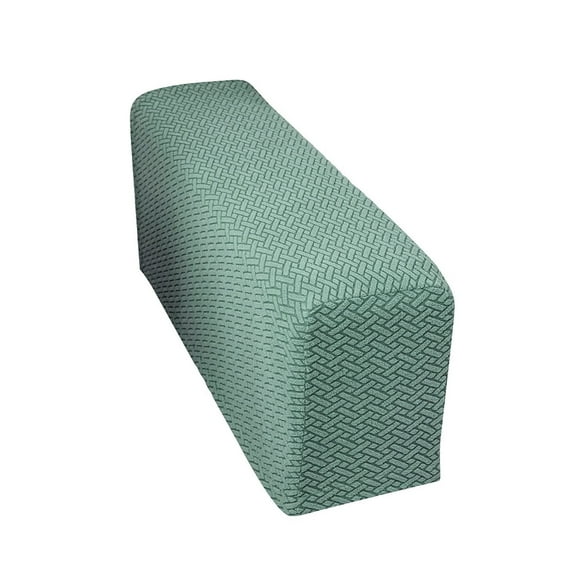 Mbxmh Sofa Armrest Fabric Cover Green A,Simple Solid Color Checkered Elastic Sofa Armrest Thickened Anti Dirty Home Fabric Protectors for Recliners Sofas Chairs,Couch Furniture Protect
