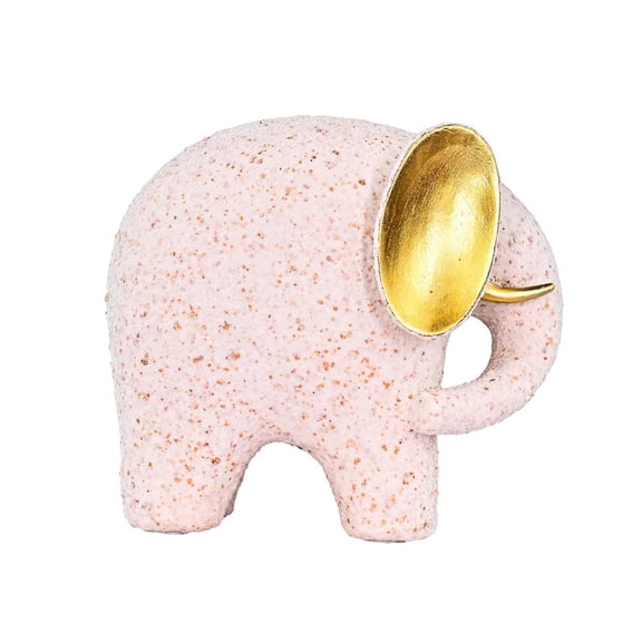 MbyM Ear Elephant Showpiece, Elegant Animal Statue | Versatile Decor Item for Home, Car, Living Room, Desk, Office & Garden | Ideal Gift for Animal Lovers (White/Gold, L)