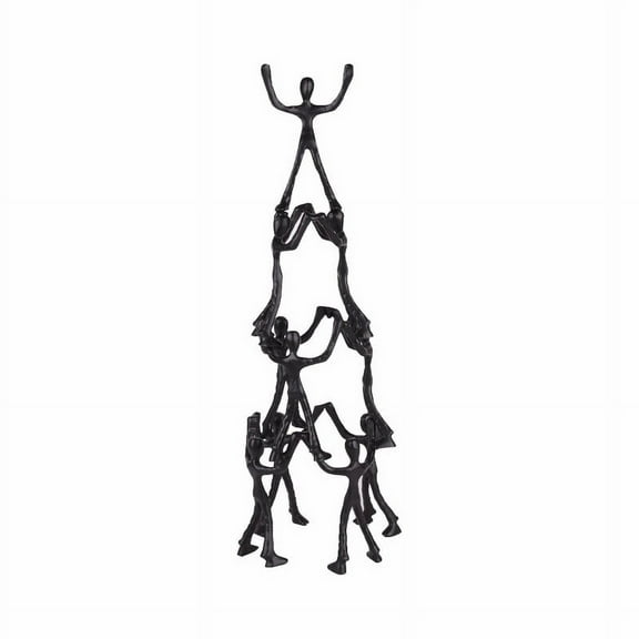 MbyM Rock Climber Sculpture | Family of 10 Statues Abstract Art Sculpture for Home Dacor Accents Living Room, Bookshelf Office Vintage Decorations (Black)