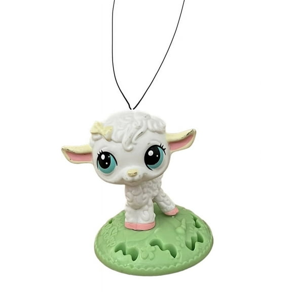 Mc Donald's Littlest Pet Shop Lamb 2 Holiday Christmas Tree Ornament Figure Figurine Dangler Rare New