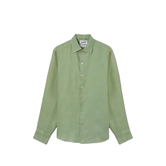 Mc2 Saint Barth Long-Sleeve Button-Up Shirt In Soft Green (Men's)