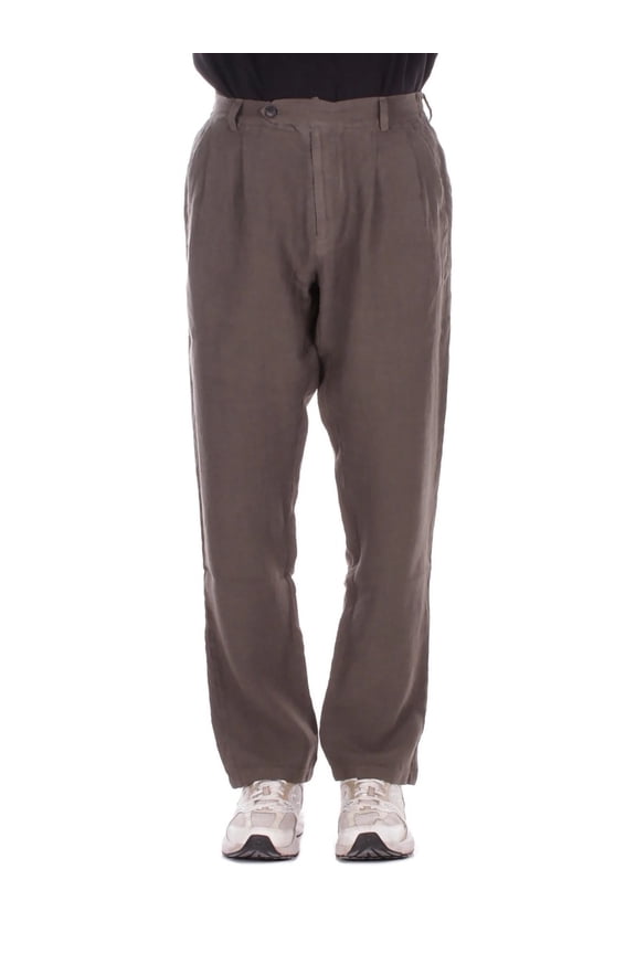 Relaxed Fit Tapered Leg Pants With Button Detailing (Men's)