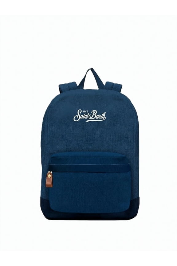Women's Compact Blue Backpack With Rounded Top Blue