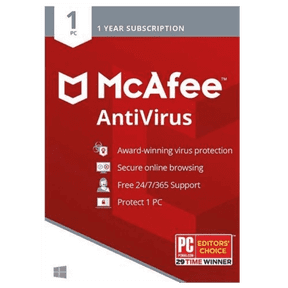 McAfee AntiVirus 1-Year | 1-Device (Windows/Mac OS/Android/iOS)