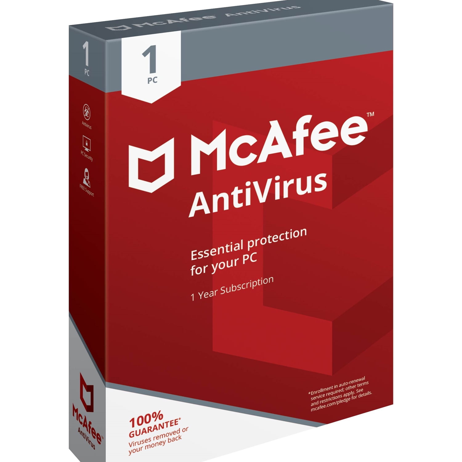 McAfee AntiVirus Protection Internet Security Software 1 PC Windows 1 Year Subscription