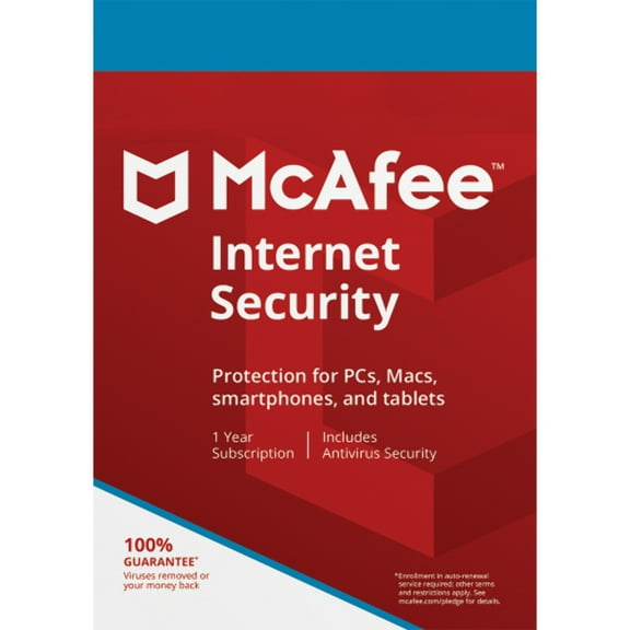 McAfee Internet Security 2-Year | 1-Device (Windows/Mac OS/Android/iOS)