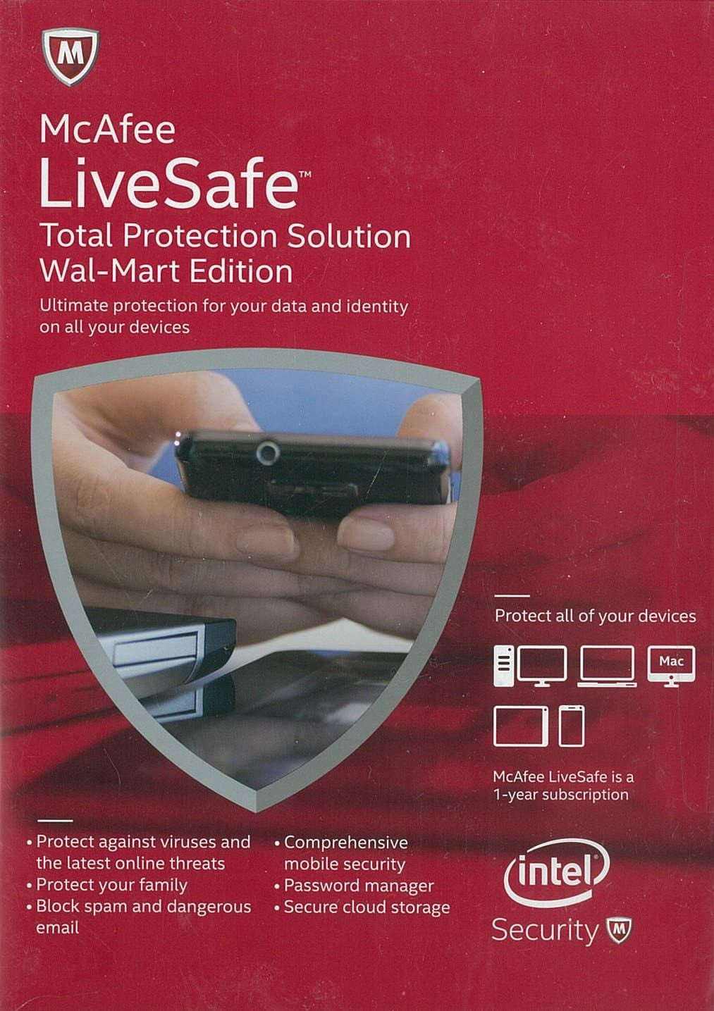 McAfee LiveSafe Total Protection Solution (Unlimited* Device License