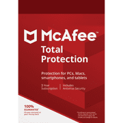 McAfee Total Protection 3-Year | 1-Device Windows/Mac OS/Android/iOS