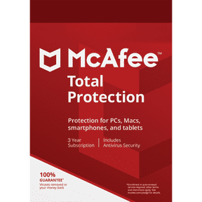 McAfee Total Protection 3-Year | 1-Device (Windows/Mac OS/Android/iOS)