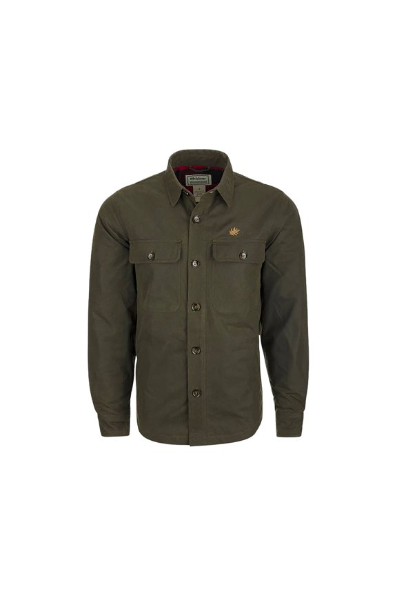 Men's Waxed Shirt Jacket Olive XL