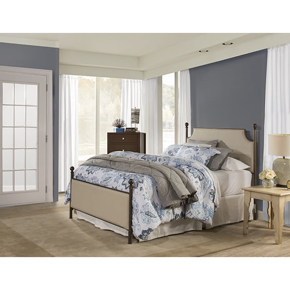 McArthur Upholstered Bed Set - Bronze Finish - Queen - Bed Frame Not Included