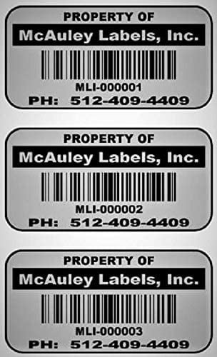 Custom Asset Tags: Order Asset Sticker Labels For Equipment