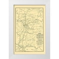 thumbnail image 1 of McBean 13x18 White Modern Wood Framed Museum Art Print Titled - Proposed Rail Lines Gulf of Mexico Northern Lakes, 1 of 4