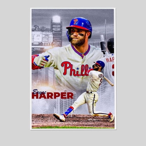 McBean Bryce Harper Baseball Player Canvas Art Posters Size 24''x36'' -Gategoo
