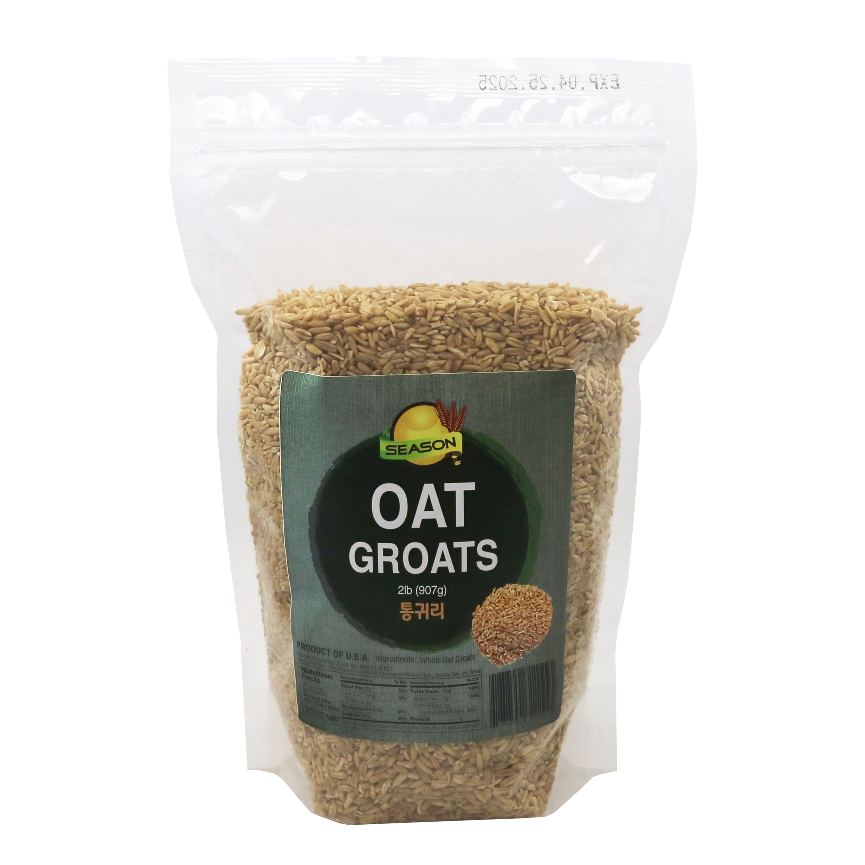 McCabe Organic Whole Oats Groats Whole Grain Oats 2Lbs Organic Raw Oats Groats USDA and
