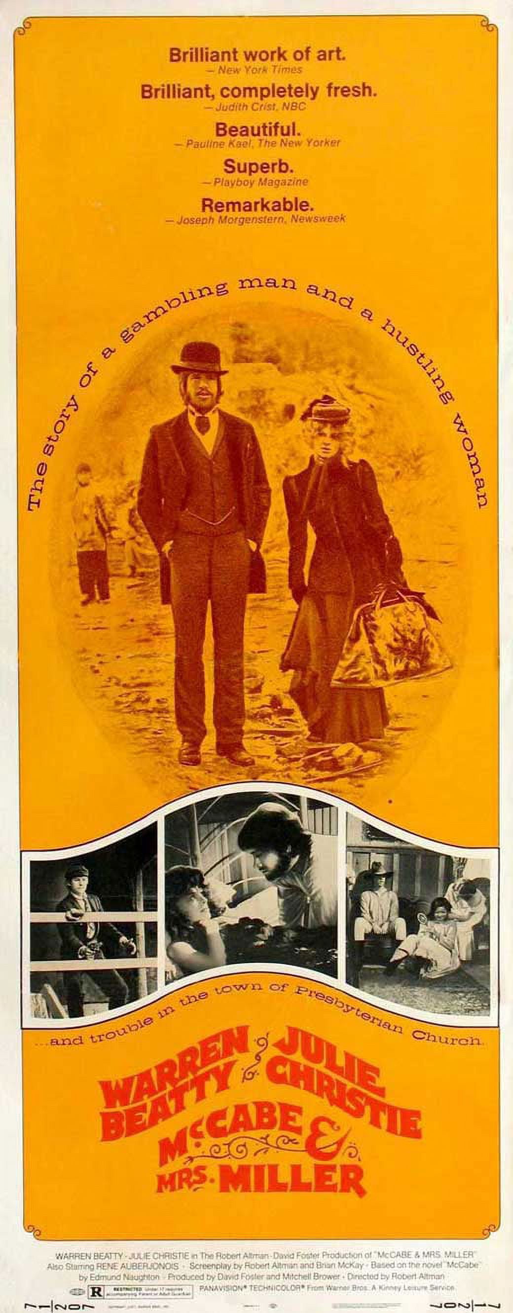 McCabe and Mrs. Miller - movie POSTER (Insert Style A) (14" x 36