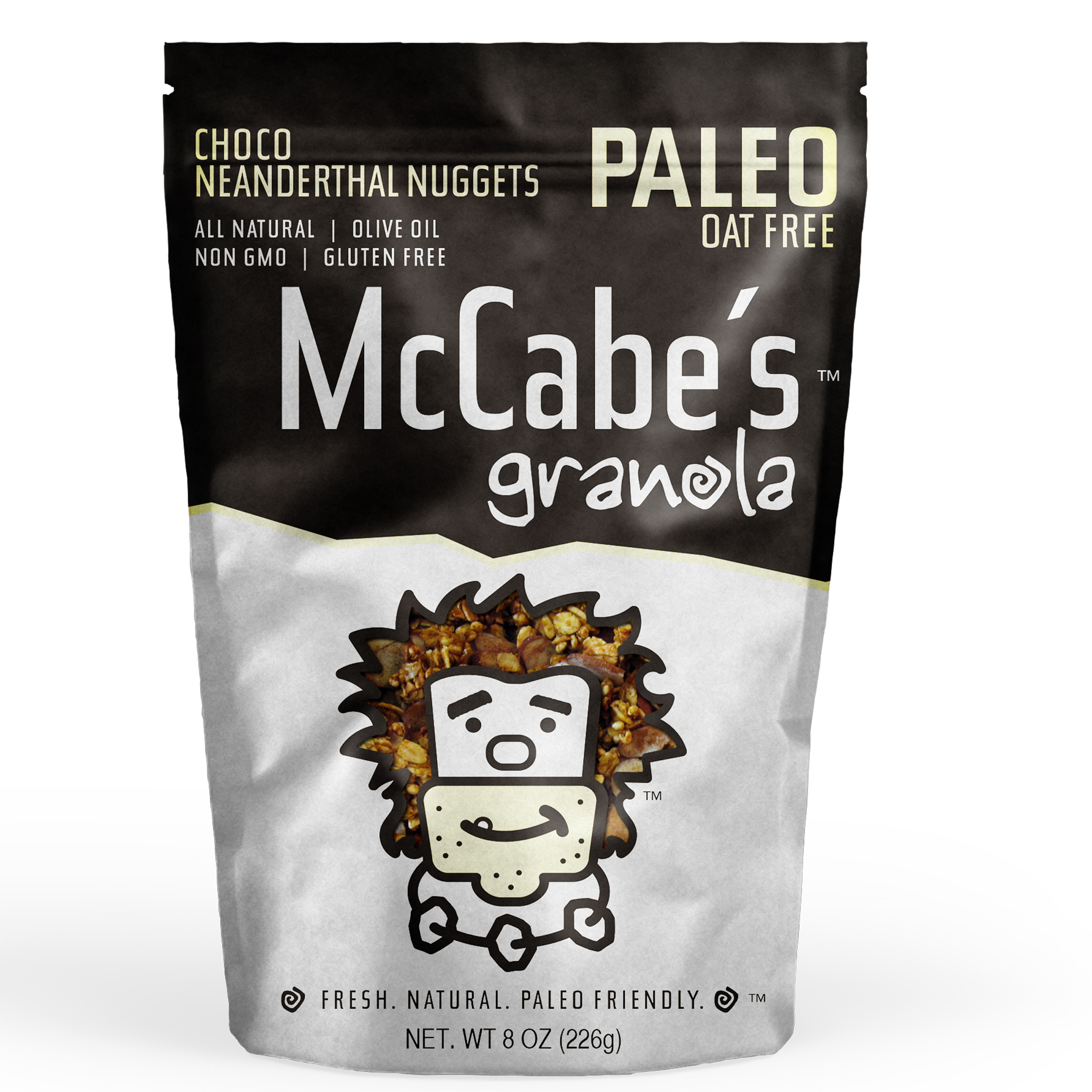 McCabe's Granola Choco Neanderthal Nuggets, Grain Free, Gluten Free, Chocolate, 8 oz