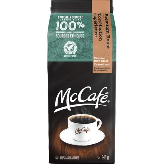 McCaf Medium Dark Roast Ground Coffee 340g/12 oz., {Imported from Canada}