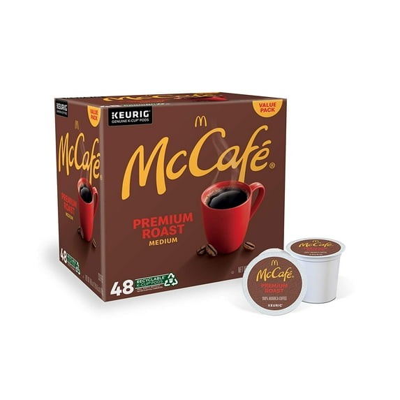 McCaf? Premium Roast, Keurig Single Serve K-Cup Pods, Medium Roast Coffee Pods, 48 Count